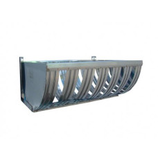 Lixeira para fixar na Parede  com Tiras Lisas em INOX 430 - 60x45x21 Cm